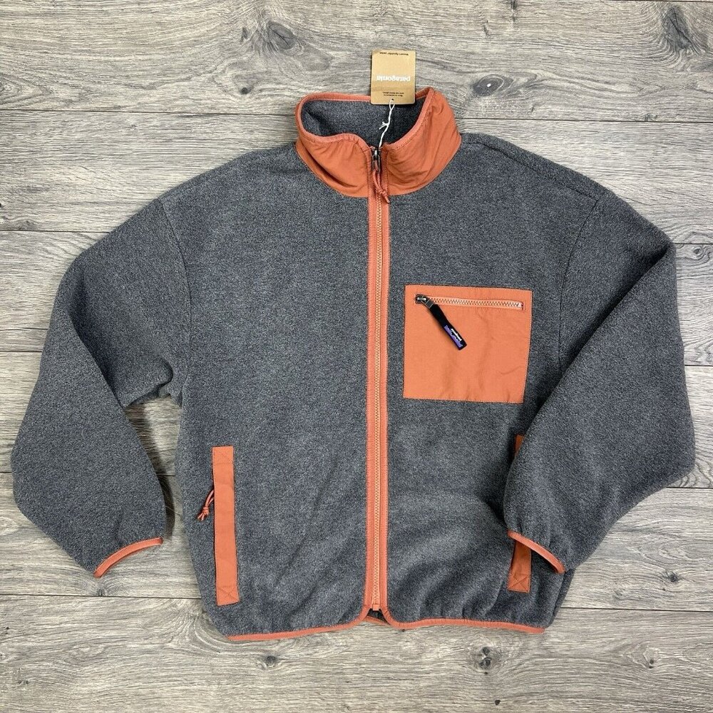 Patagonia Synchilla Jacket Size Small Womens Nickel Burl Red Grey Full Zip $149